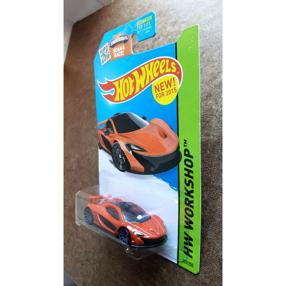 Hot Wheels McLAREN P1 Dark Orange #223 HW WORSHOP 2015 GARAGE SERIES Grey 10-SP